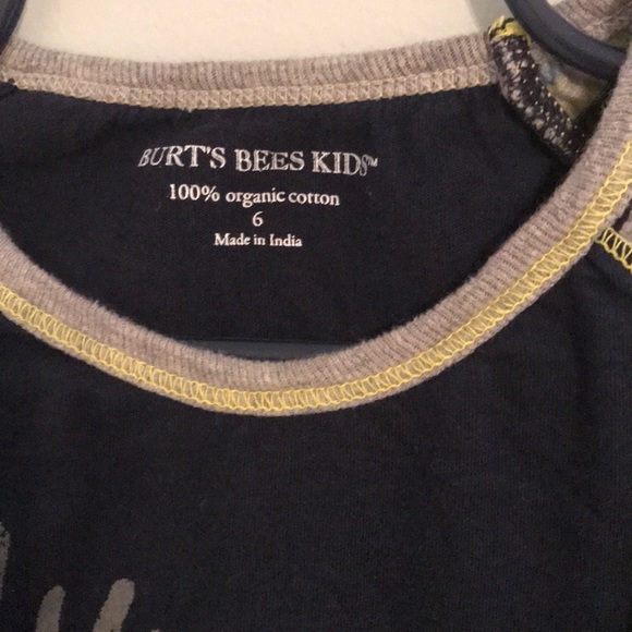 🍁💕HP x2💕Burt’s Bees Kids long sleeve blue  t-shirt w/logo - Picture 3 of 4